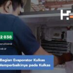 Suhendi sedang service bagian evporator kulkas